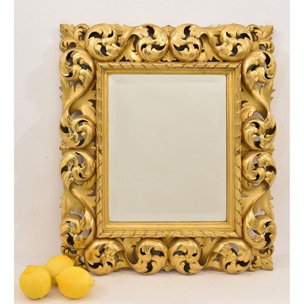 SPR154 1a small antique gold leaf mirror antique carved mirror XIX.jpg